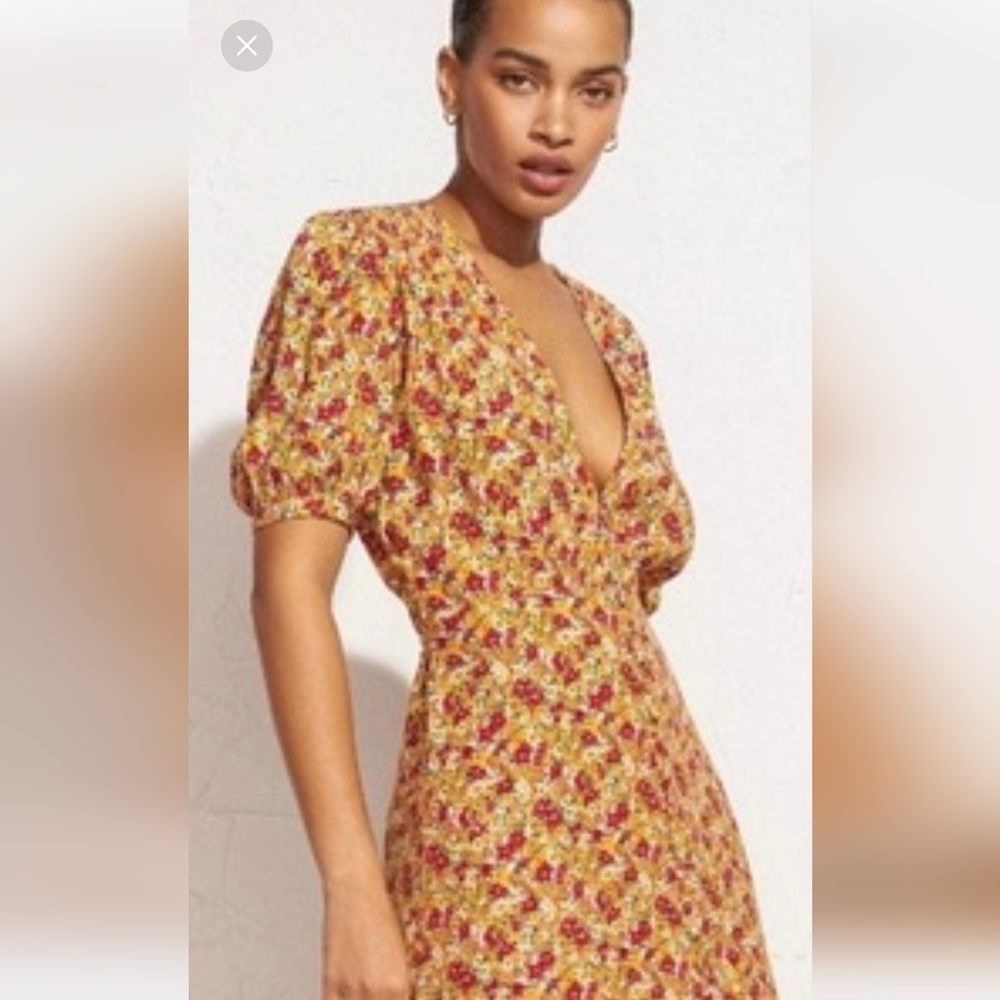 FAITHFULL THE BRAND Revolved Bellavista Midi Dress in La Gomera Floral Sz.6